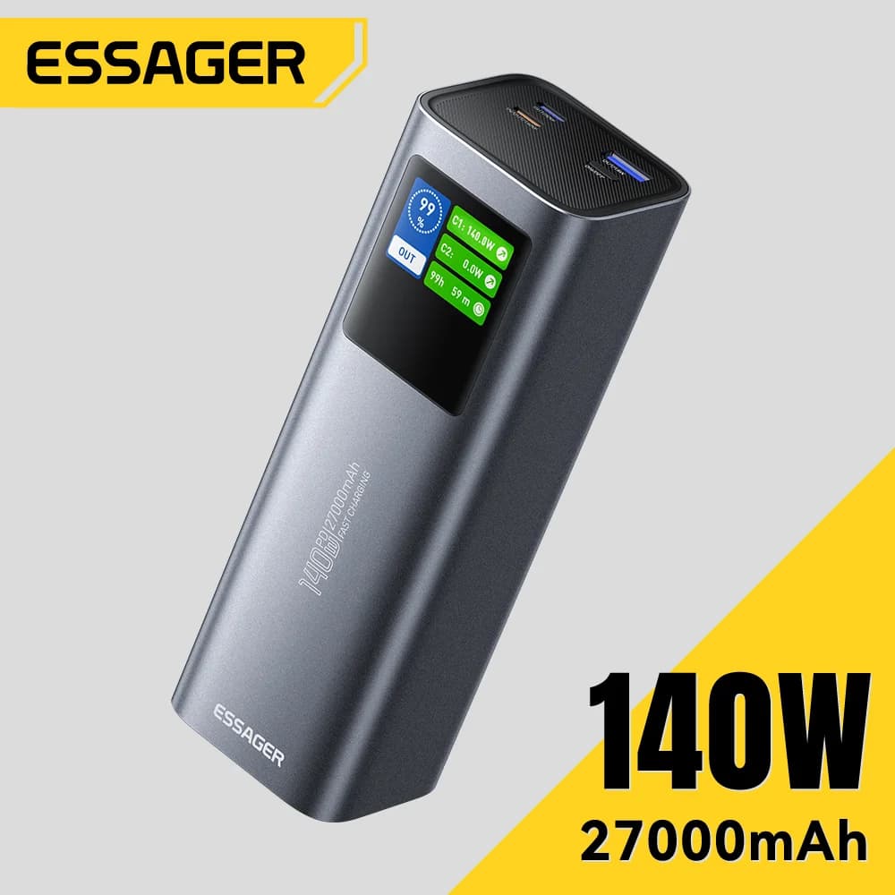 Пауър банк 27000mAh, 140W PD 3.1 Бързо зареждане