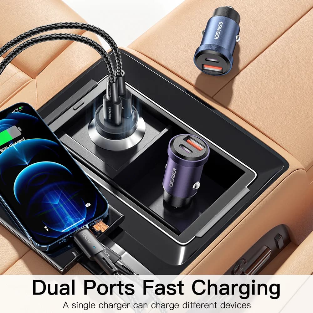 Автомобилен заряден USB-C 30W, Quick Charge 4.0