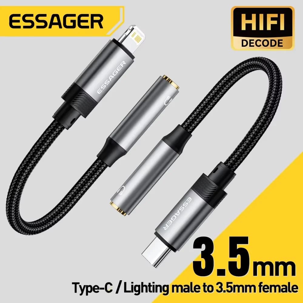 Аудио адаптер USB-C към 3.5mm AUX за слушалки