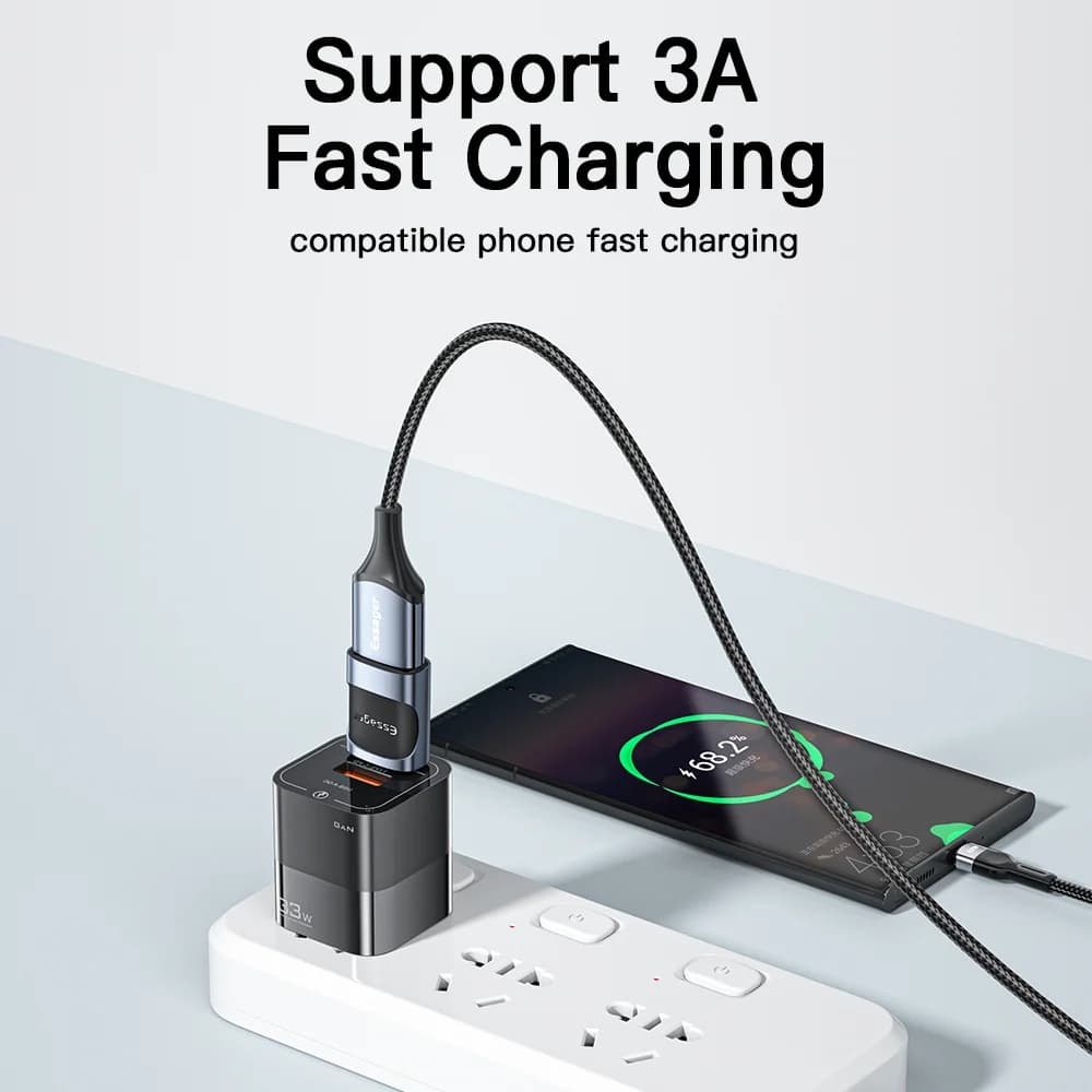 USB-C към Micro USB OTG адаптер