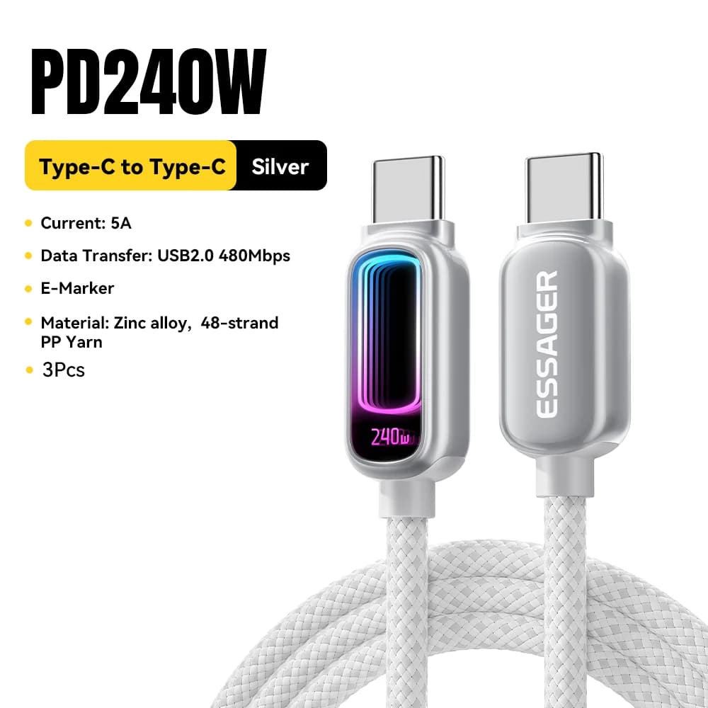 240W E-Marker USB-C към USB-C PD 3.1 Кабел