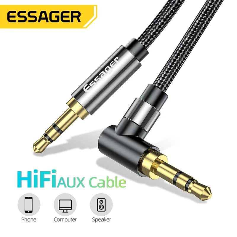 Hi-Fi Aux аудио кабел с 3.5mm жак за високоговорители