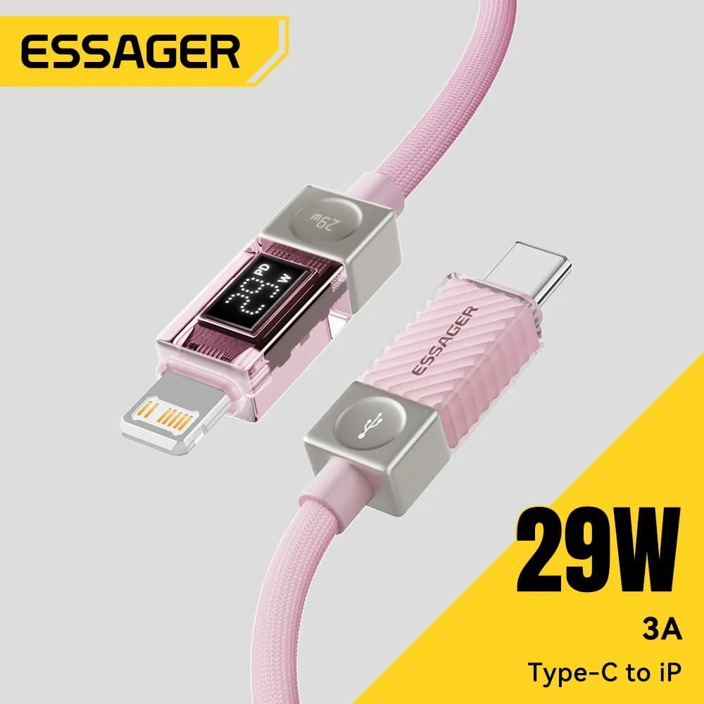Кабел USB-C към Lightning с цифров дисплей