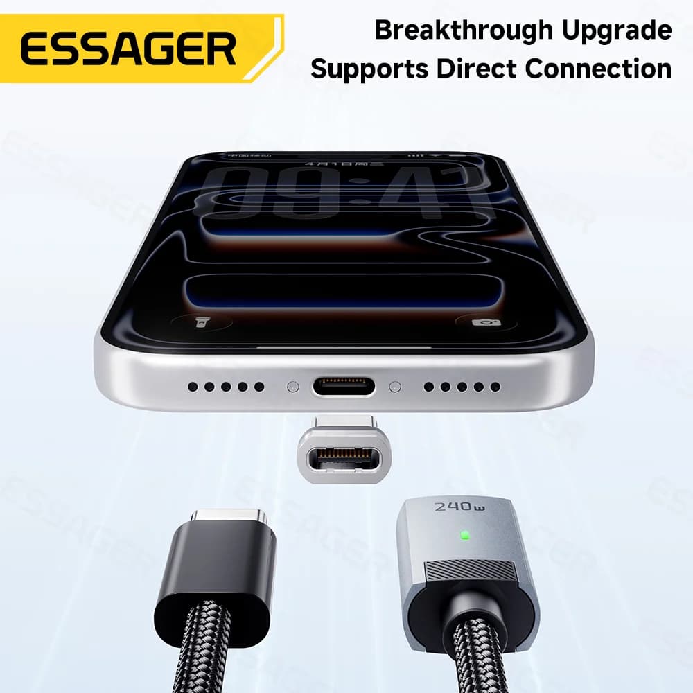 Магнитен кабел за зареждане 240W USB-C към USB-C