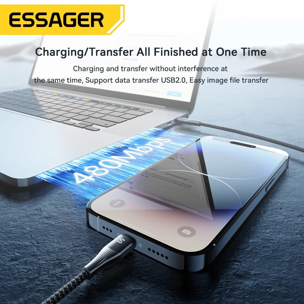 Кабел за бързо зареждане USB-C към Lightning PD