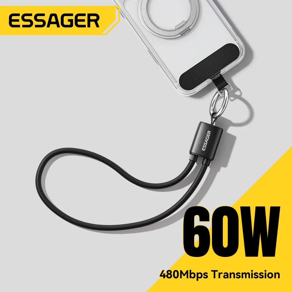 60W къс USB-C към USB-C кабел с връзка