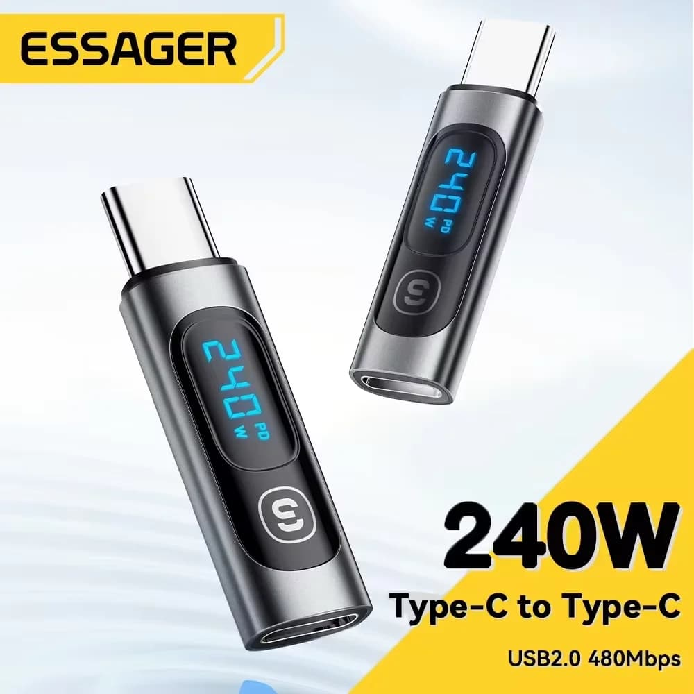 USB-C към USB-C OTG адаптер с цифров дисплей