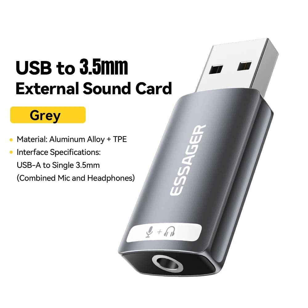 Външна звукова карта USB с аудио адаптер 3.5mm