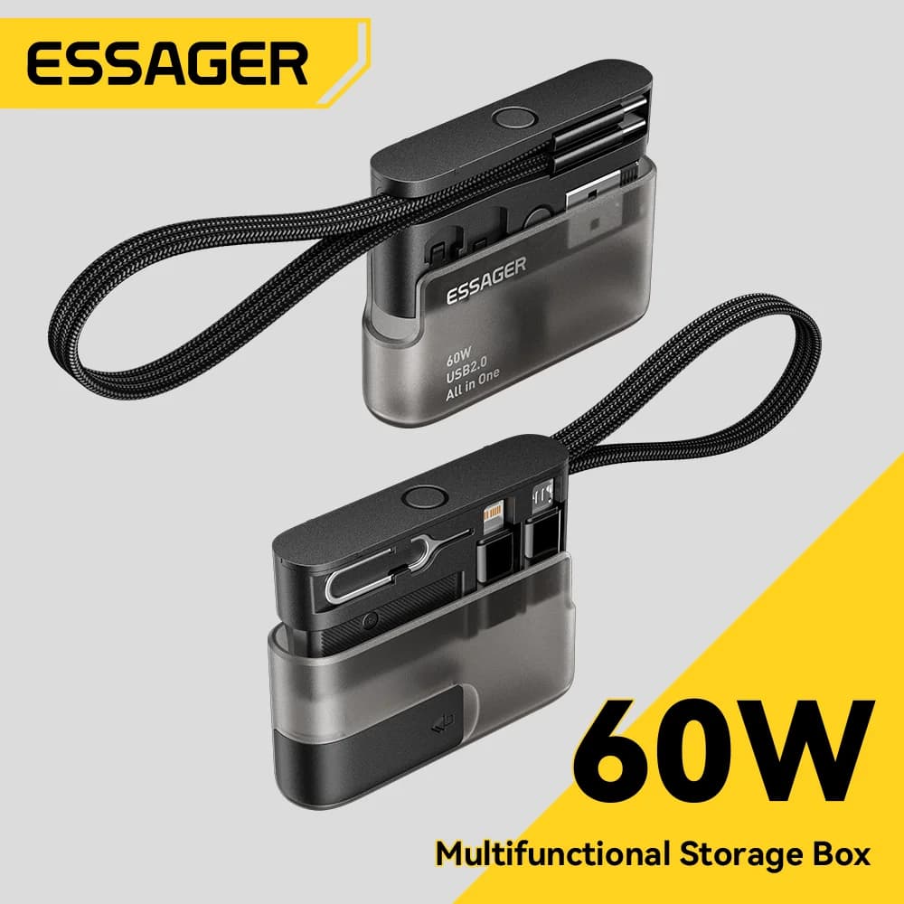 Комплект кабели за данни USB-C 60W с кутия за пътуване