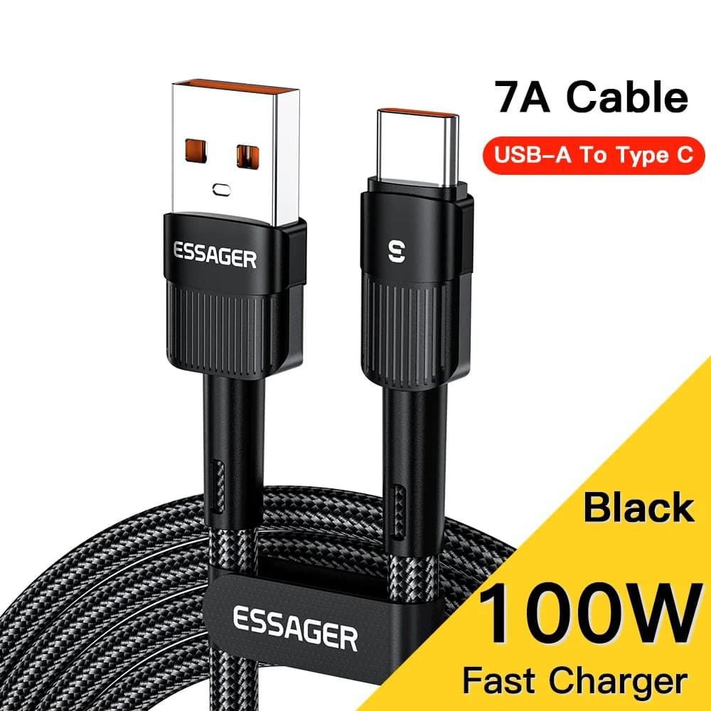 100W USB-C кабел за бързо зареждане, 7A
