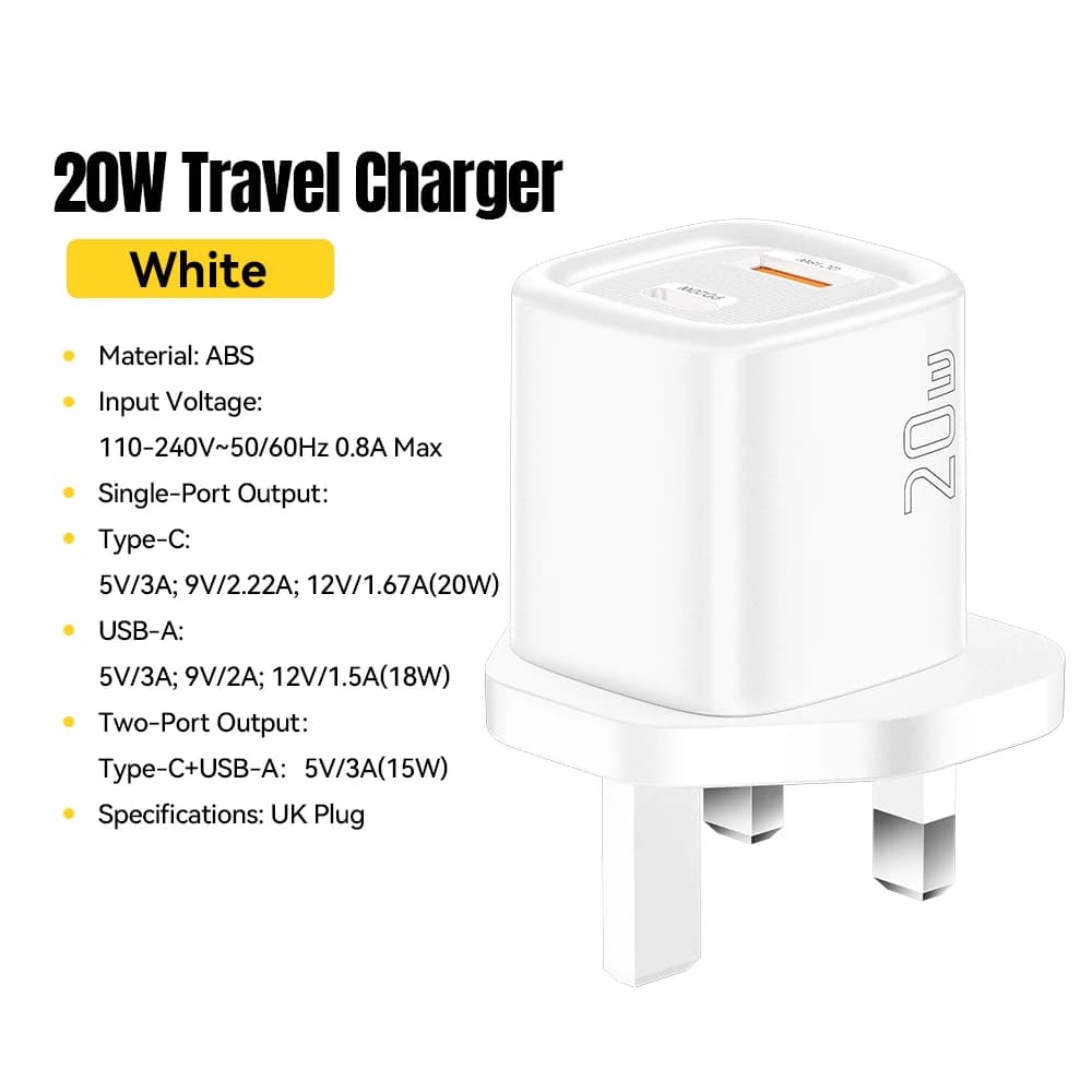 20W USB-C PD Бързо Зарядно