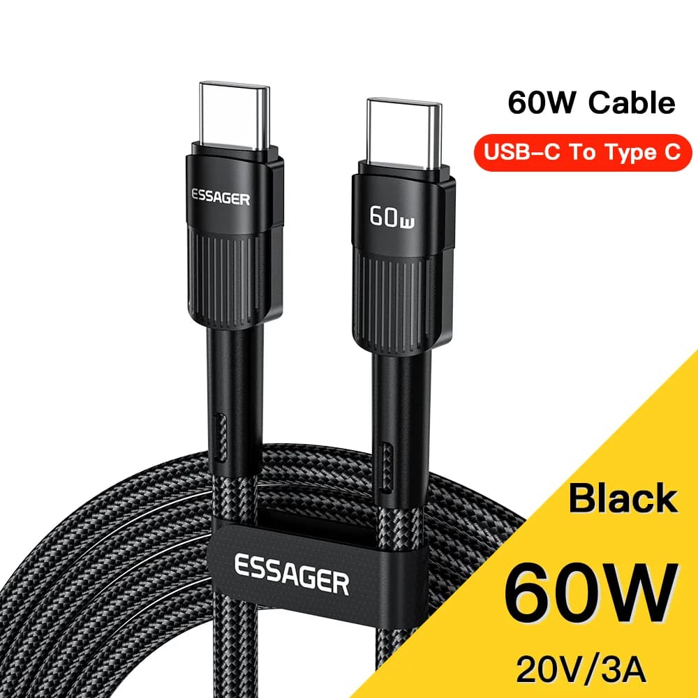 Кабел за бързо зареждане и данни USB-C 7A 66W