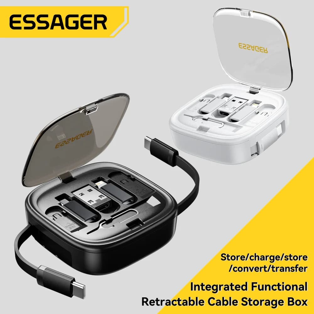 60W Мултифункционален USB-C кабелен комплект с отделение за игли